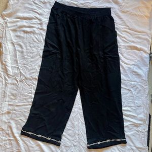 Pammy Linen Pants barbed wire details